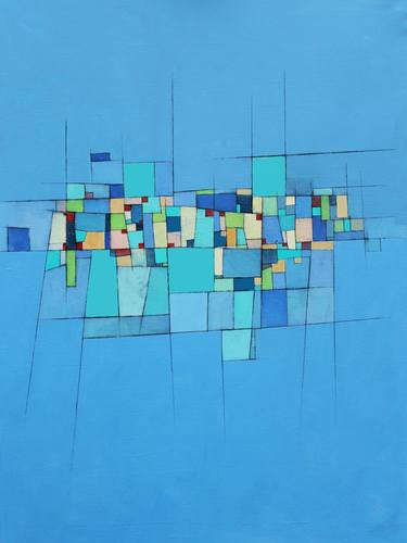 Original Cubism Abstract Paintings by Deborah Batt