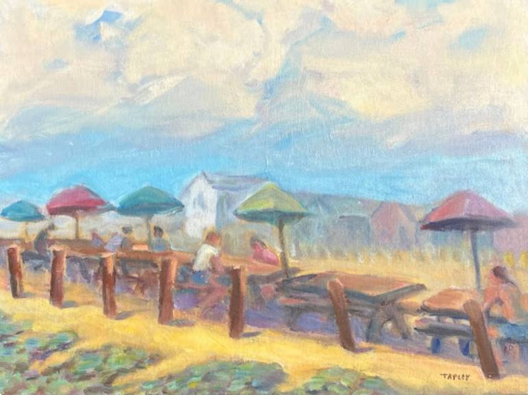 Original Impressionism Beach Paintings by George Tapley