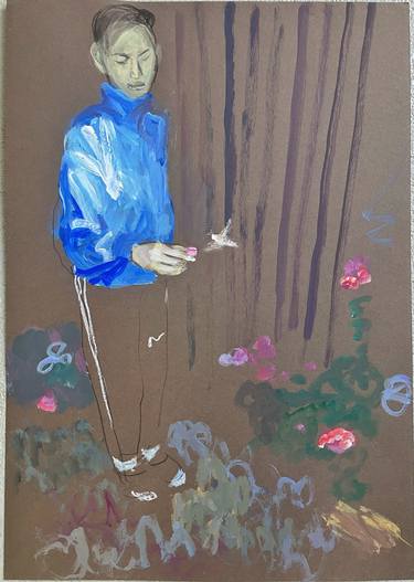 Original Figurative Garden Paintings by Lucy Ivanova