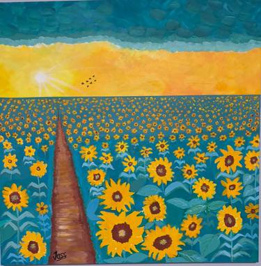Original Color Field Painting Landscape Paintings by Jaspreet Kaur