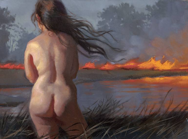 Elemental nude painting by nick vogel