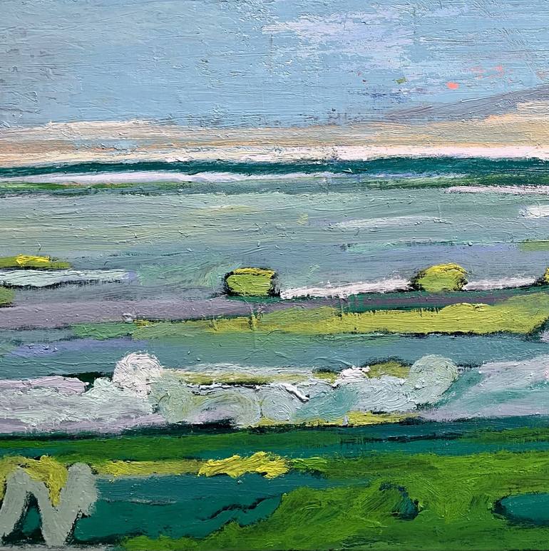 Original Contemporary Beach Painting by Larry Graeber