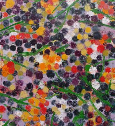 Original Abstract Floral Paintings by Larry Graeber