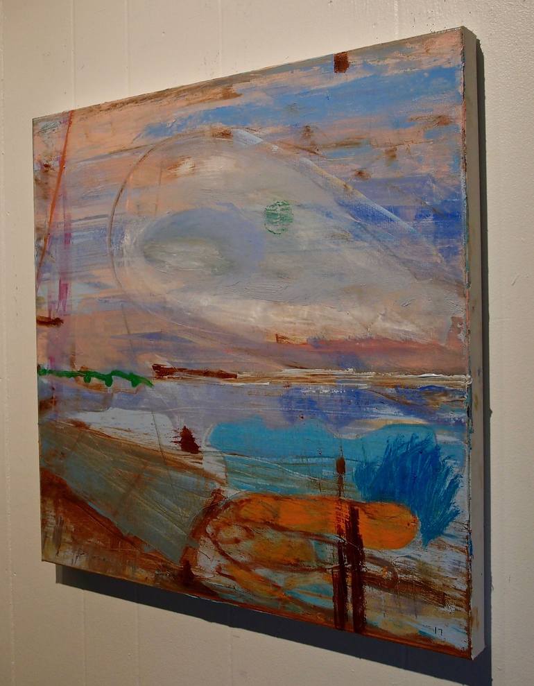 Original Abstract Expressionism Beach Painting by Larry Graeber