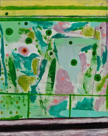 Original Abstract Garden Paintings by Larry Graeber