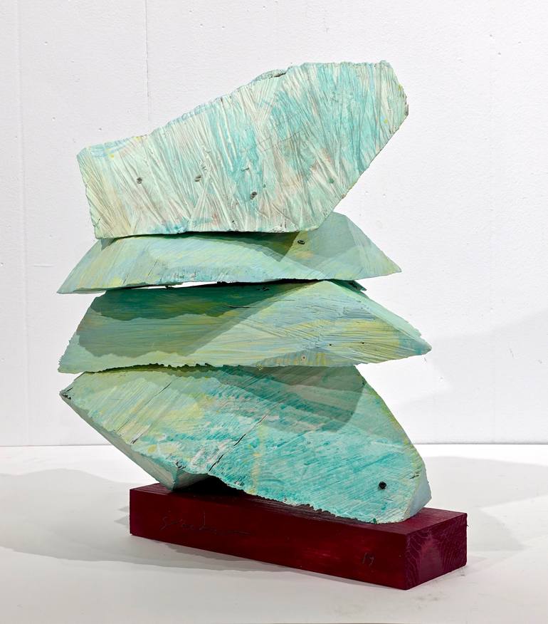 Original Abstract Seascape Sculpture by Larry Graeber