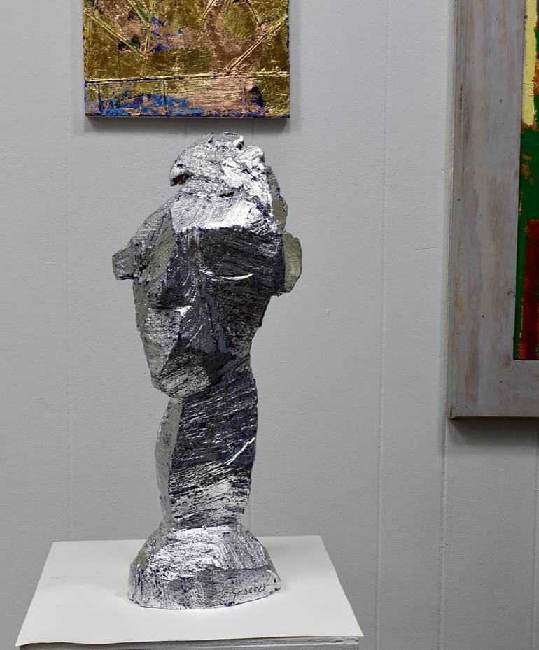 Original Figurative Portrait Sculpture by Larry Graeber