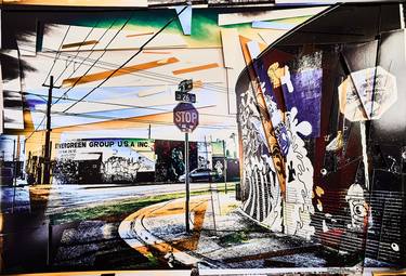 Original Contemporary Graffiti Collage by François Pomepui   Kuter
