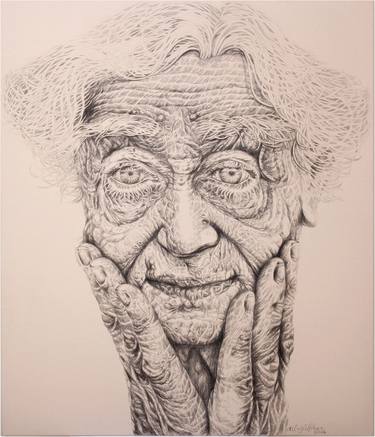 Original Figurative Portrait Drawings by Ali ZÜLFIKAR