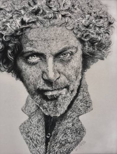 Original Figurative Portrait Drawings by Ali ZÜLFIKAR