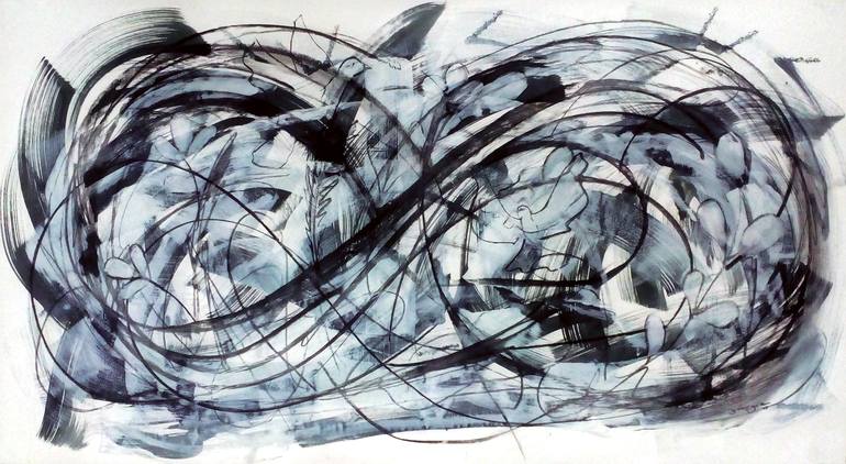 Original Conceptual Abstract Painting by Georgia Tzouli