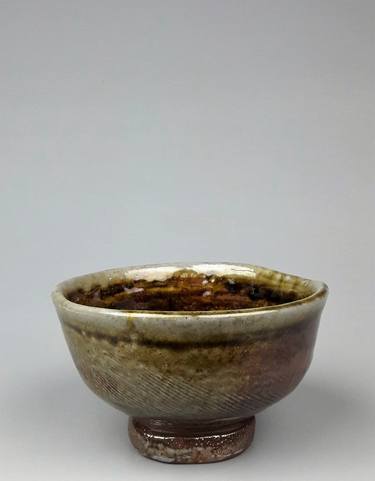 Stoneware Textured Iron Tea Bowl thumb