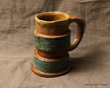 Stacked Mug, Salt Fire, Blue Stripes thumb