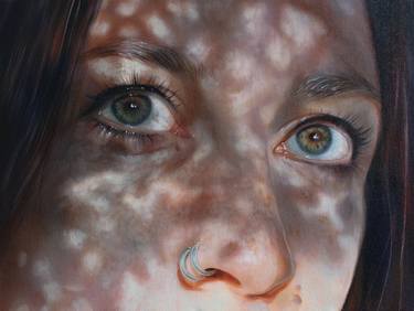 Original Photorealism People Painting by Roos Van Der Vliet