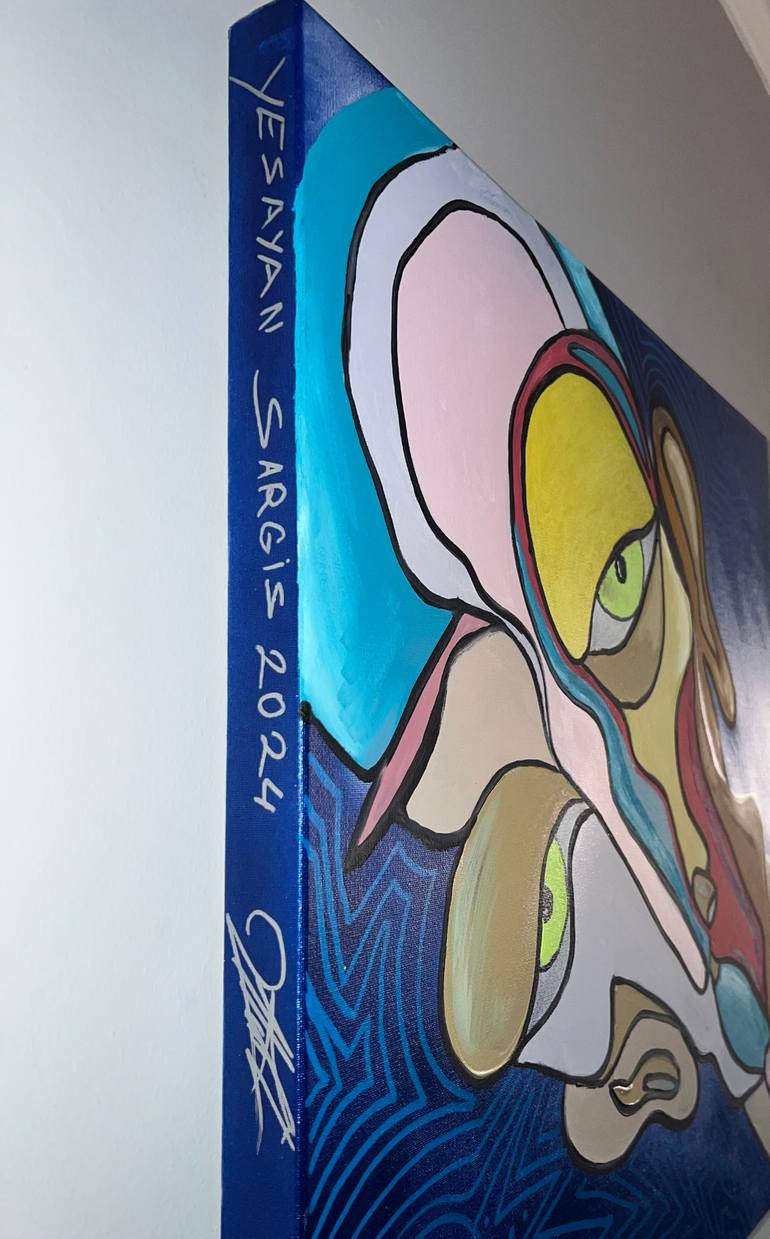 Original Abstract People Painting by Sargis Yesayan