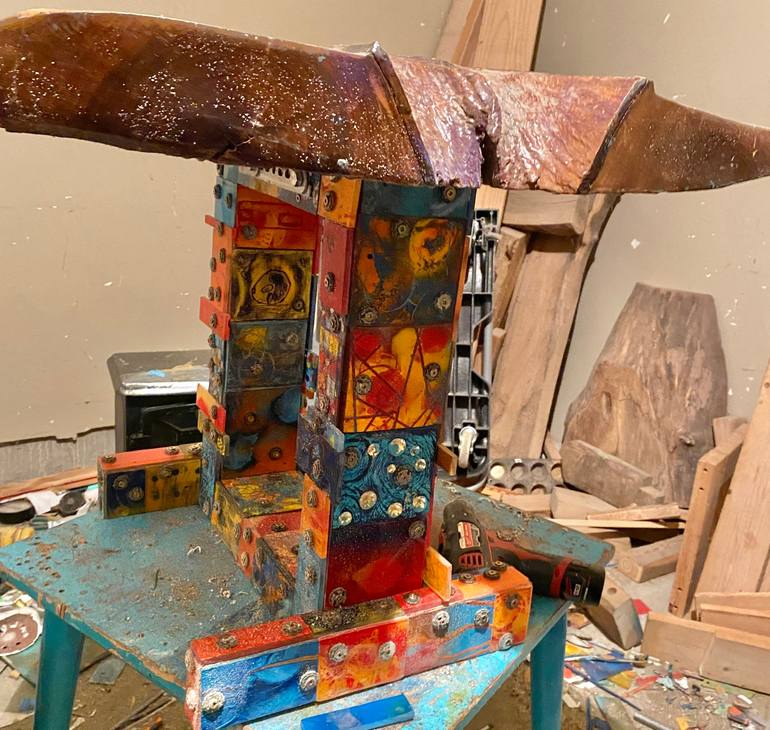 Original Modernism Abstract Sculpture by Kristy Copenhaver