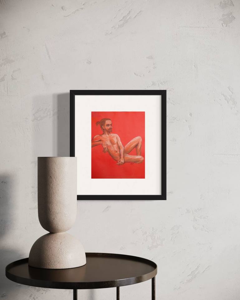 Original Figurative Nude Drawing by Cristobal Almanza