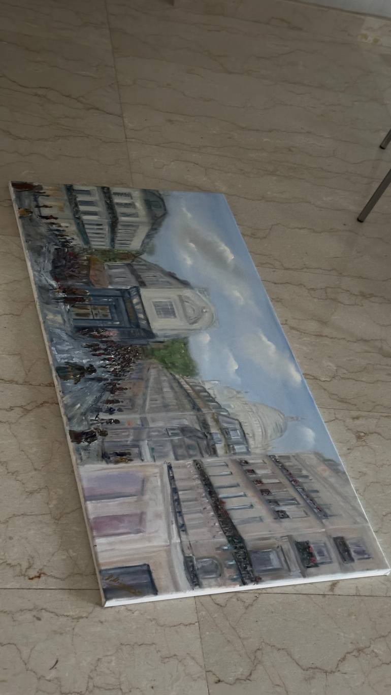 Original Classicism Architecture Painting by Olga Minasyan
