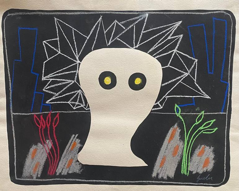 Original Abstract Classical Mythology Drawing by Guela Tsouladze