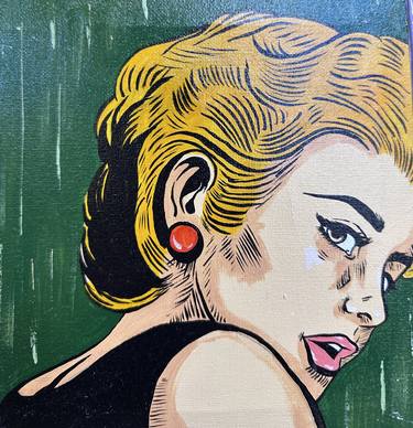 Original Pop Art Women Painting by One Man Gallery