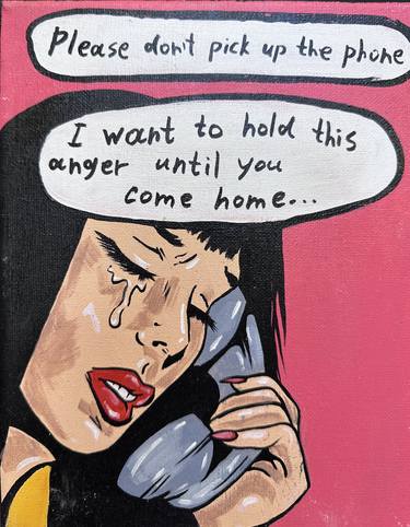 Original Pop Art Women Painting by One Man Gallery
