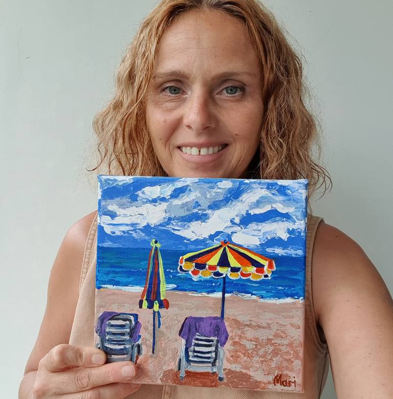 Original Contemporary Beach Painting by Marina Fisher