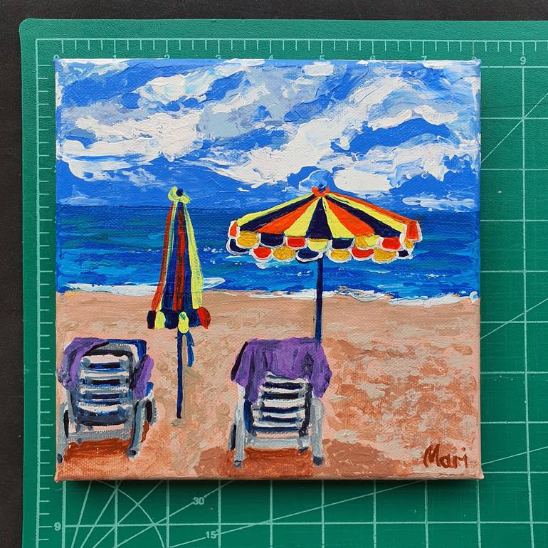 Original Contemporary Beach Painting by Marina Fisher