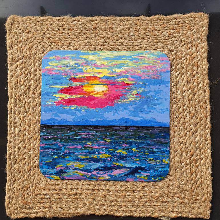 Original Abstract Beach Painting by Marina Fisher