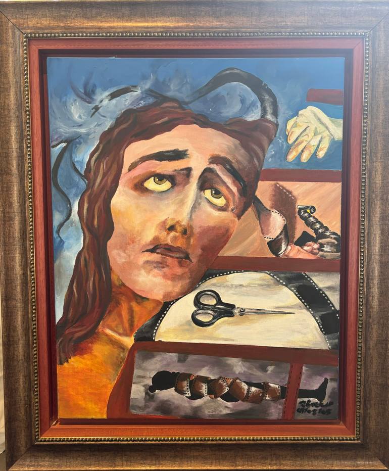 Original Abstract Expressionism People Painting by Richard Bricker