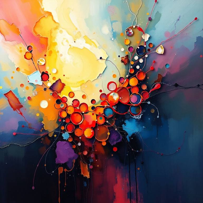 Original Abstract Expressionism Abstract Digital by Karin Blankchtein Algazi
