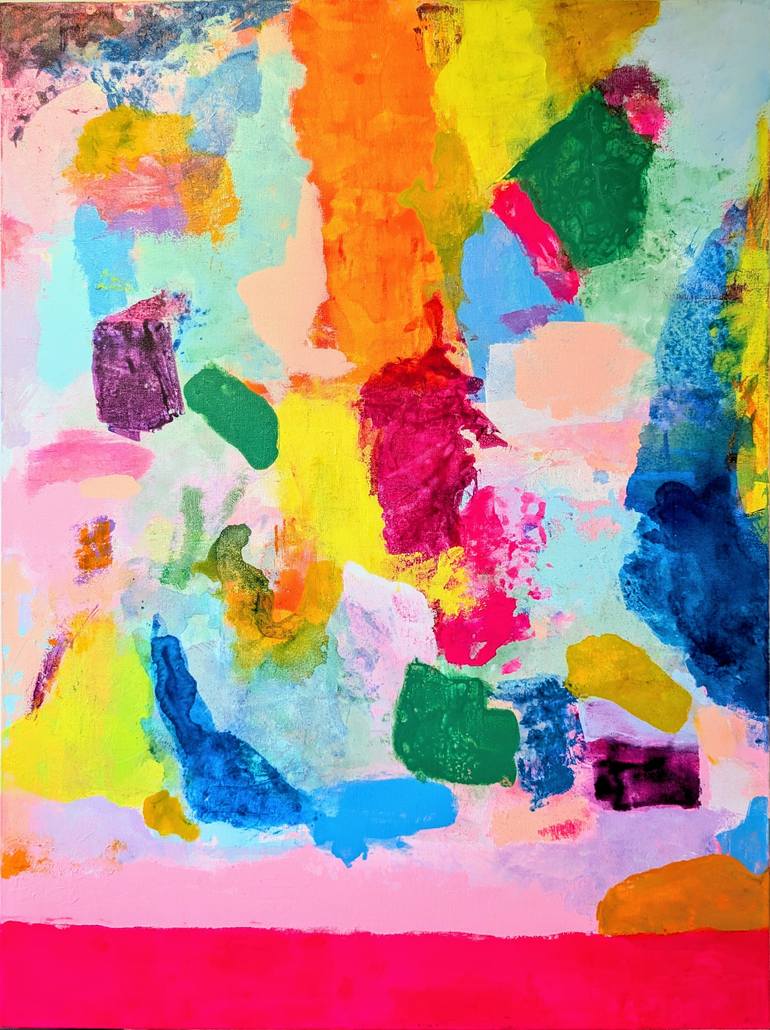 Original Abstract Painting by Iqra Adam | Abstract Art on Canvas | Kissing You By The Sunset