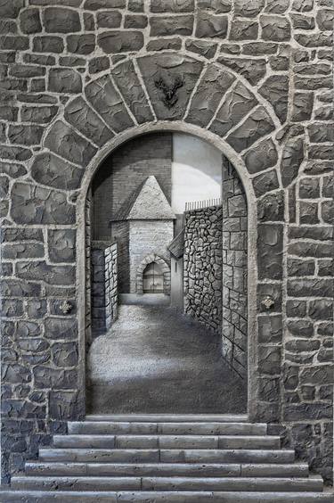 Original Abstract Architecture Mixed Media by Niyati Parekh