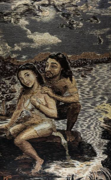 Original Folk Love Mixed Media by Anirudh Kurup