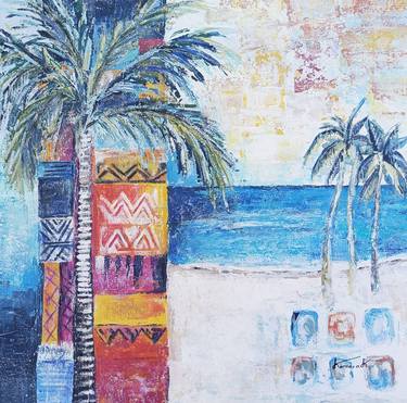 Original Abstract Expressionism Landscape Mixed Media by Kristina Korneva