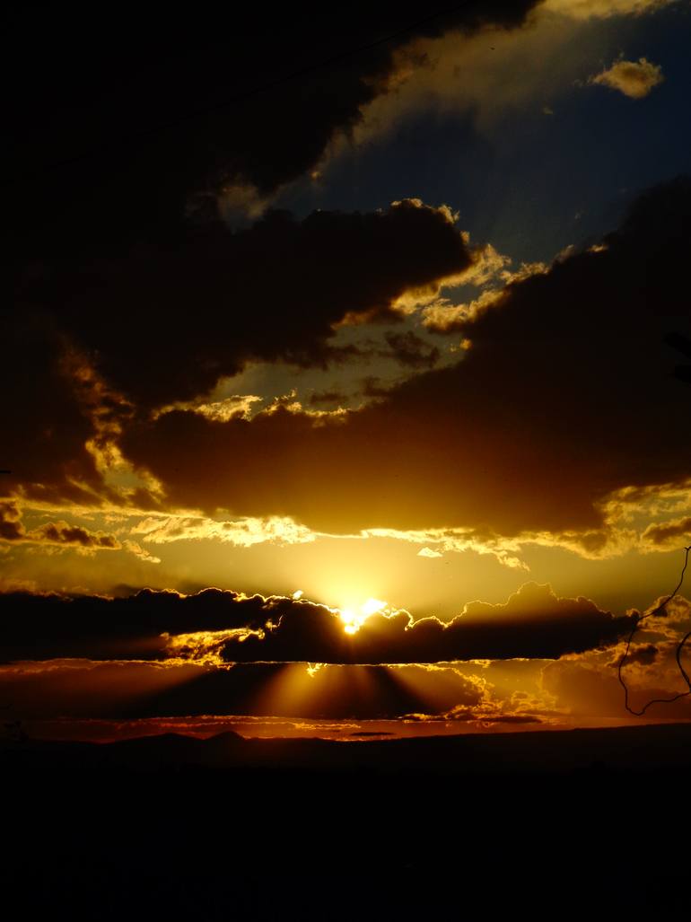 Original Sunset Photography by Marianna Khachatrian | Antique Art on Paper | Forever in Love with the Sun, Limited Edition of 11 photograph