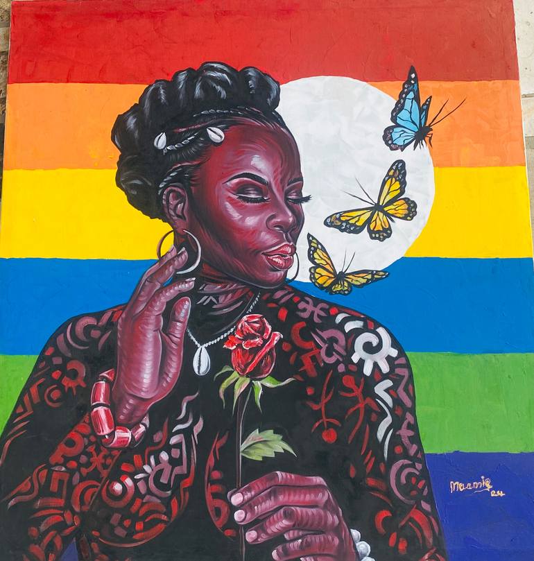 Original Expressionism Outer Space Painting by Mkpongke Godwin