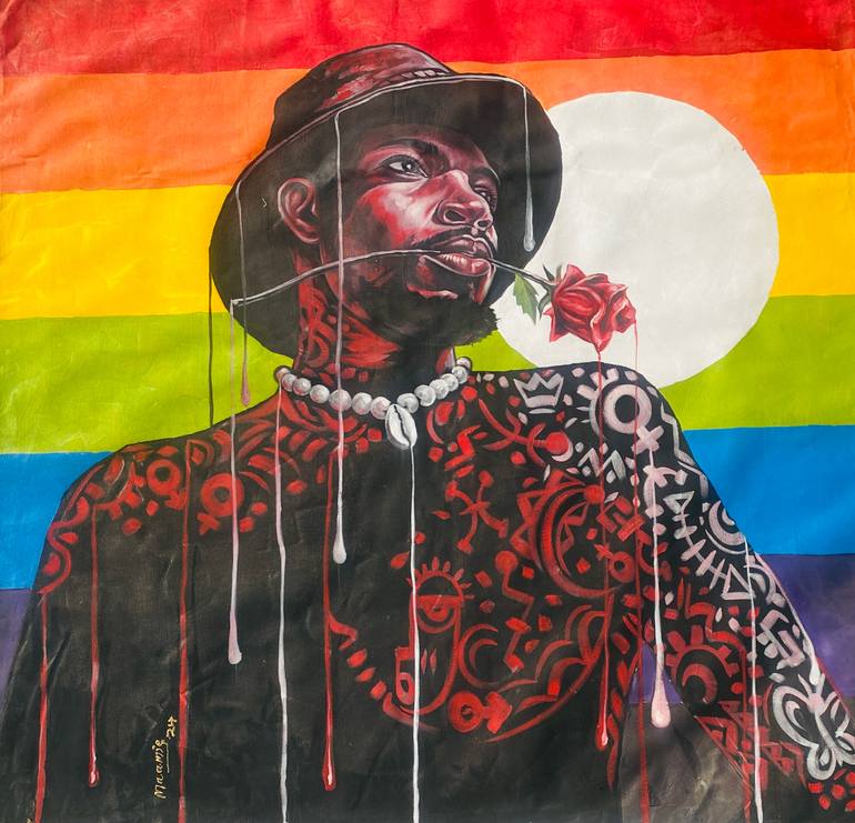 Original Expressionism Outer Space Painting by Mkpongke Godwin