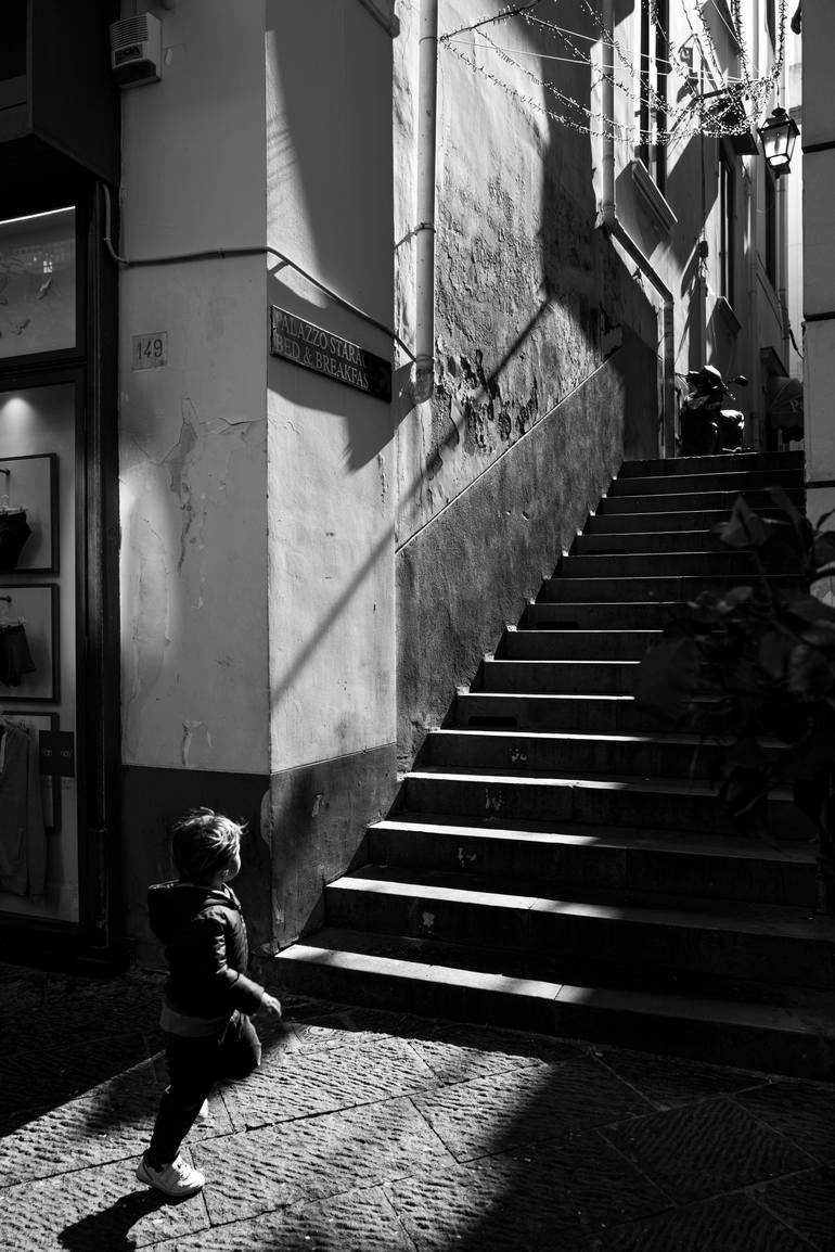 Original Children Photography by Luigi De Vita | Art Deco Art on Paper | The Golden Step - Limited Edition of 50