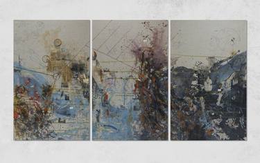 Original Abstract Science/Technology Mixed Media by Alabaster Becher