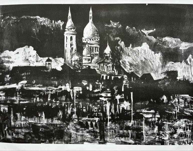 Original Black & White Landscape Printmaking by Ivelin Andreev