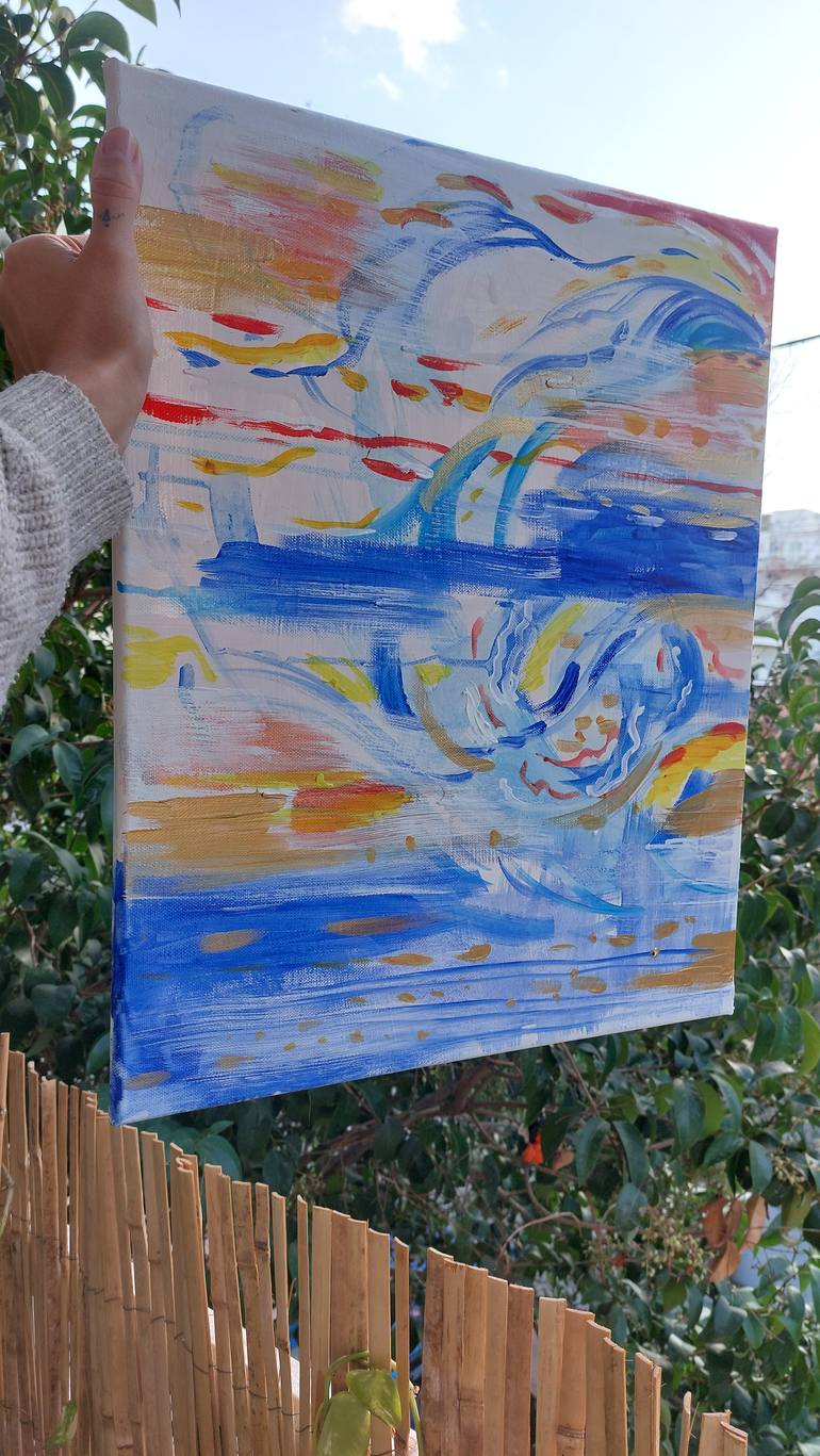 Original Abstract Expressionism Abstract Painting by Daria Golik