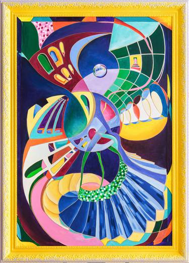 Original Abstract Architecture Paintings by Kathrin Kovshova