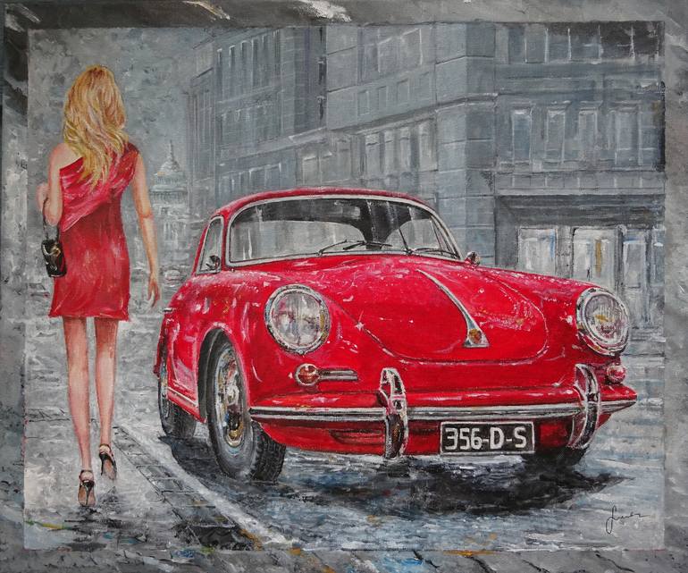 Print of Figurative Car Paintings by Sinisa Saratlic