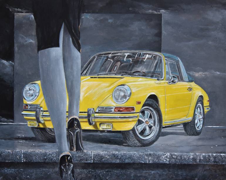 Print of Fine Art Automobile Paintings by Sinisa Saratlic