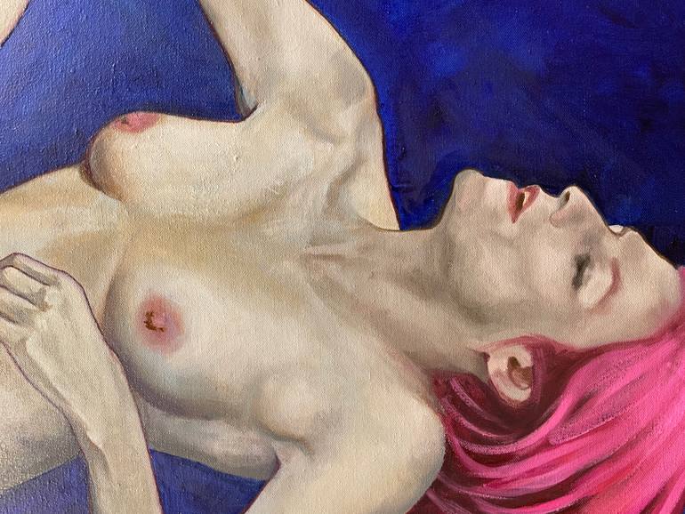 Original Surrealism Women Painting by Clotilde Maillard