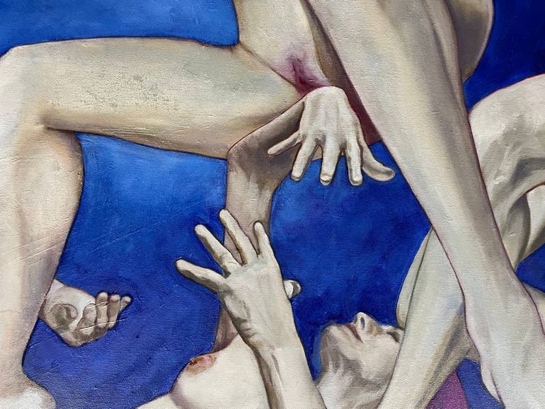 Original Surrealism Women Painting by Clotilde Maillard