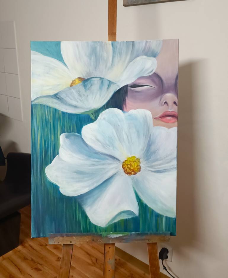 Original Abstract Women Painting by Elena Gotovtseva