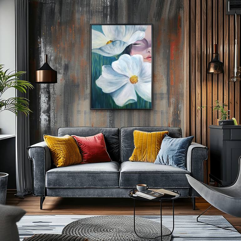 Original Abstract Women Painting by Elena Gotovtseva