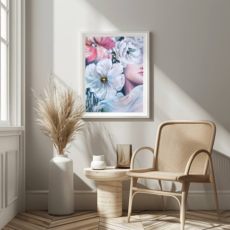 Original Abstract Floral Painting by Elena Gotovtseva