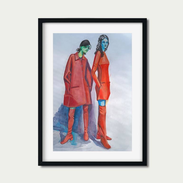 Original Figurative Fashion Painting by Elena Gotovtseva